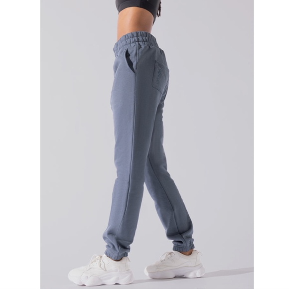POPFLEX Cloud Rollover Sweatpant Denim Blue, Small - Picture 4 of 9